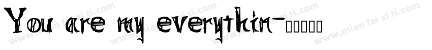 You are my everythin字体转换